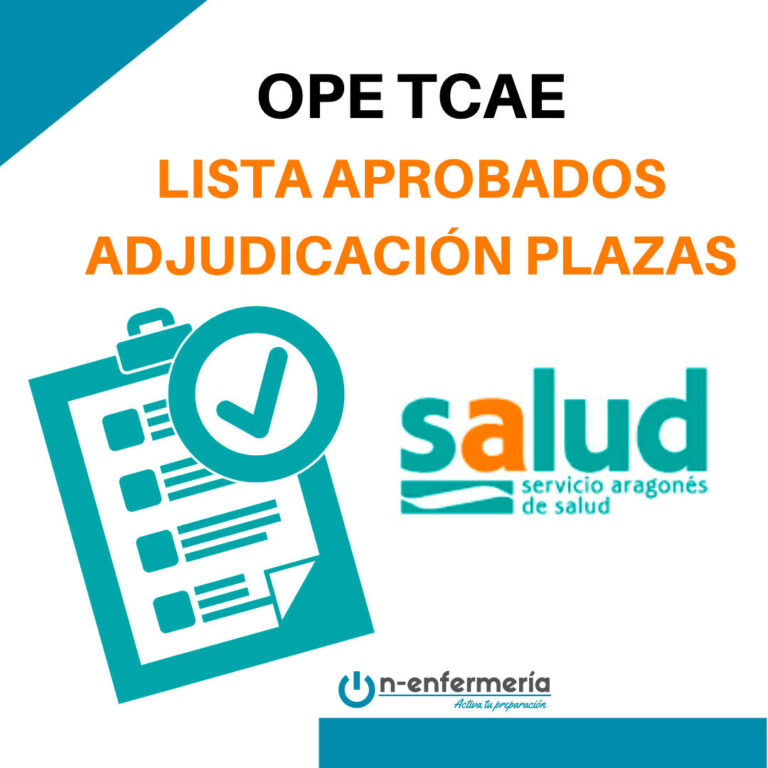 lista aprobados y adjudicación de plazas ope tcae aragón