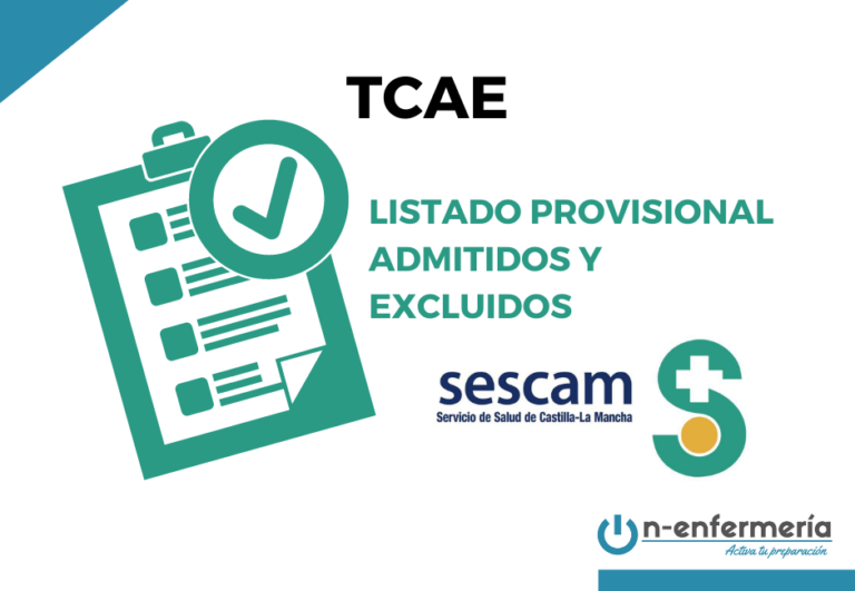 listas provisionales admitidos y excluidos tcae sescam