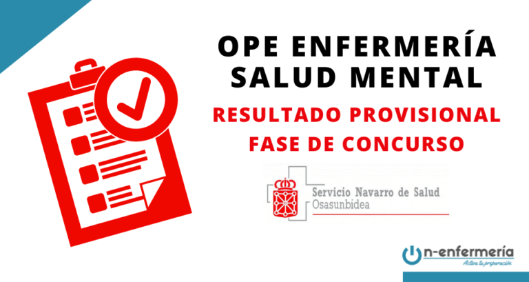 ope enfermería salud mental navarra resultado provisional fase de concurso