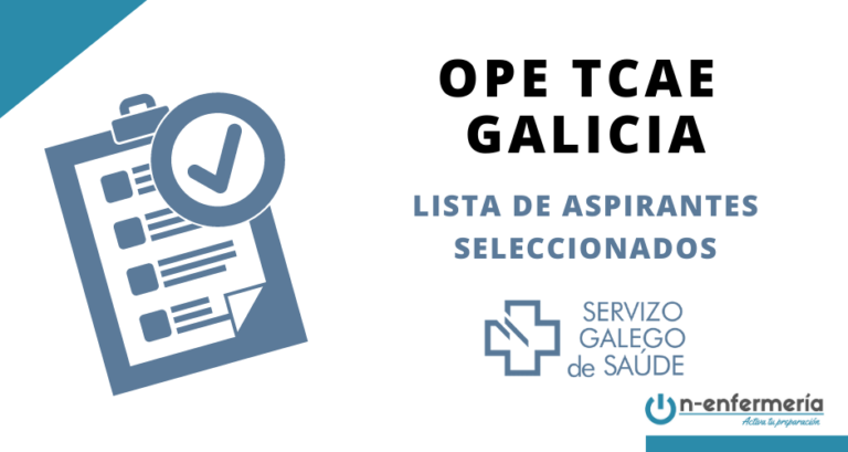 OPE TCAE Galicia listas aspirantes seleccionados