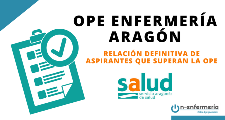 Relación de aspirantes que superan la OPE Enfermería Aragón 2018