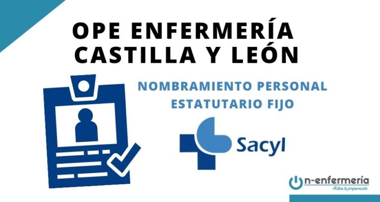 nombramiento estatutario fijo enfermería SACYL