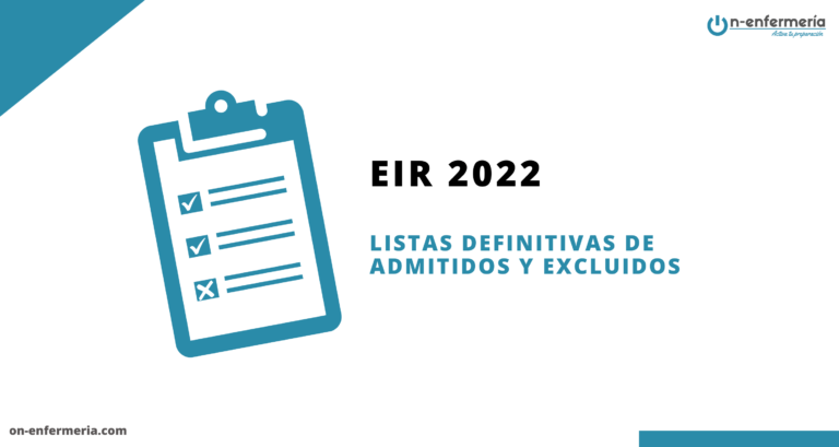 Listas definitivas de admitidos y excluidos EIR 2022