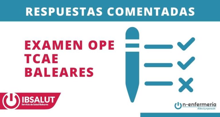 examen post OPE TCAE Baleares