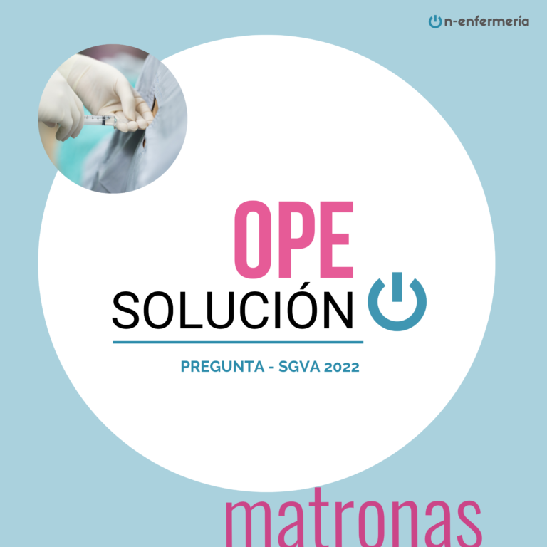 Pregunta examen OPE Matrona SGVA 2022 analgesia epidural