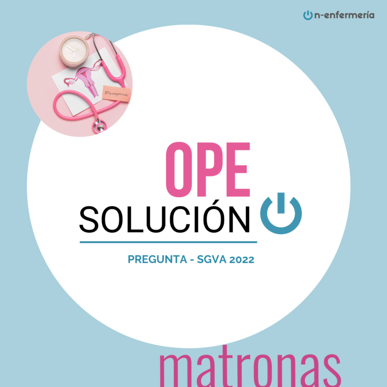 Pregunta examen OPE Matrona SGVA 2022 tratamiento menopausia