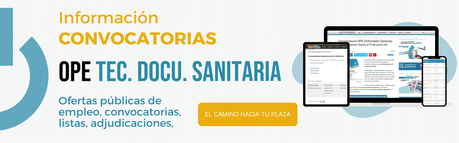 oposiciones convocatorias TÉCNICOS documentación sanitaria