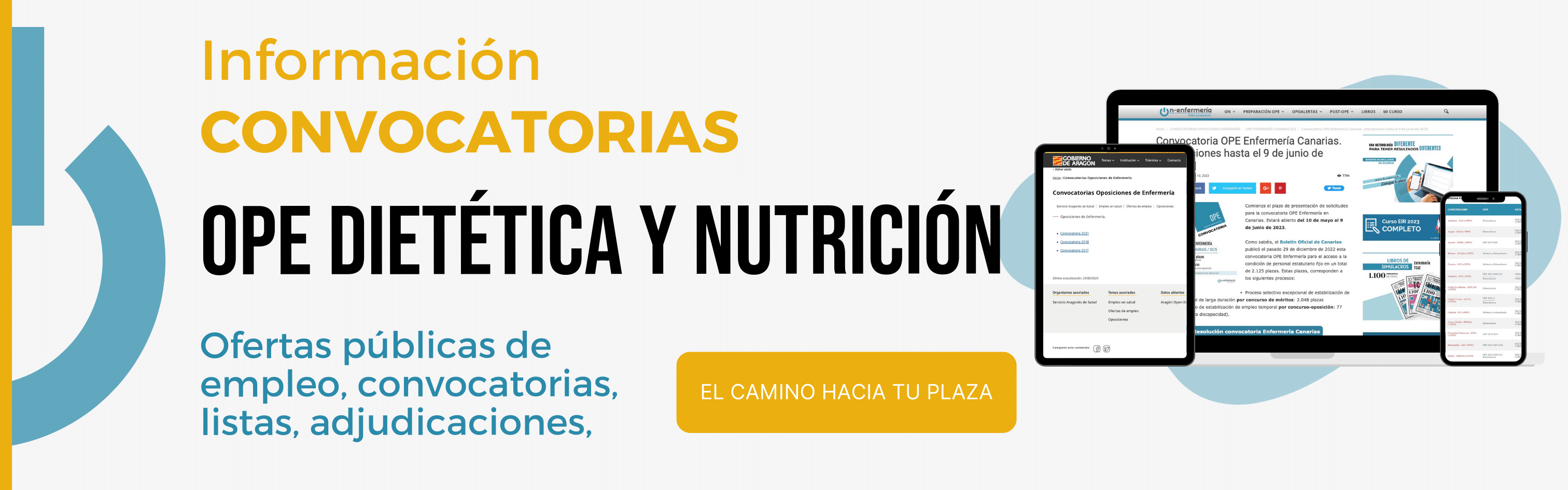 oposiciones convocatorias de OPE DIETÉTICA Y NUTRICIÓN