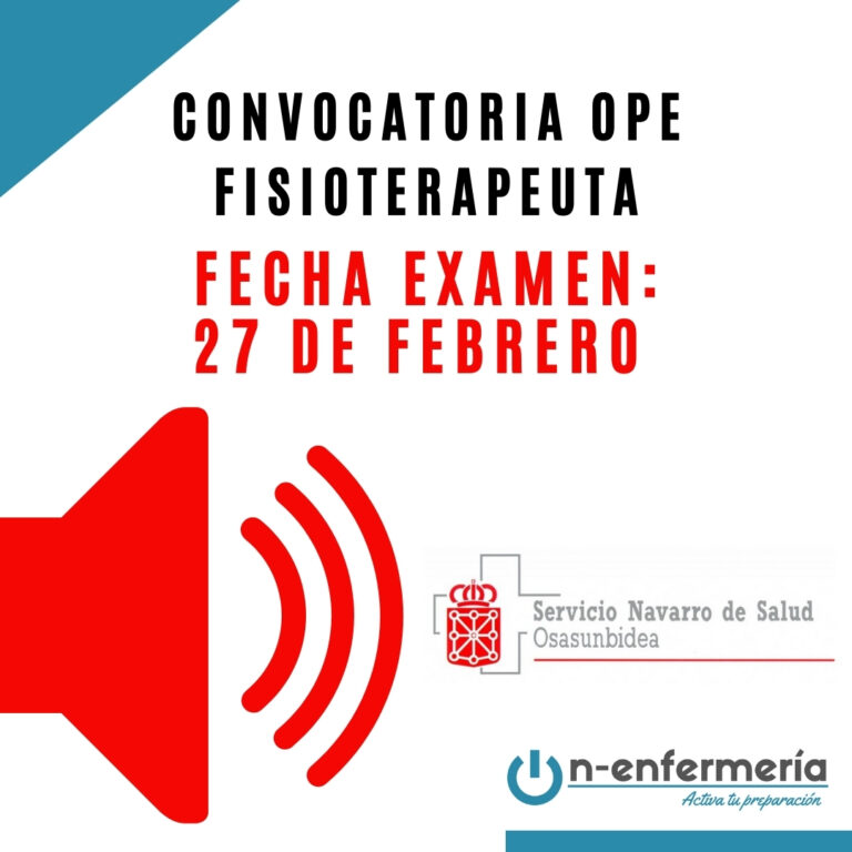 Convocatoria OPE Fisioterapeuta Navarra: examen el 27 de febrero