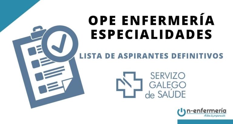 enfermería especialidades SERGAS