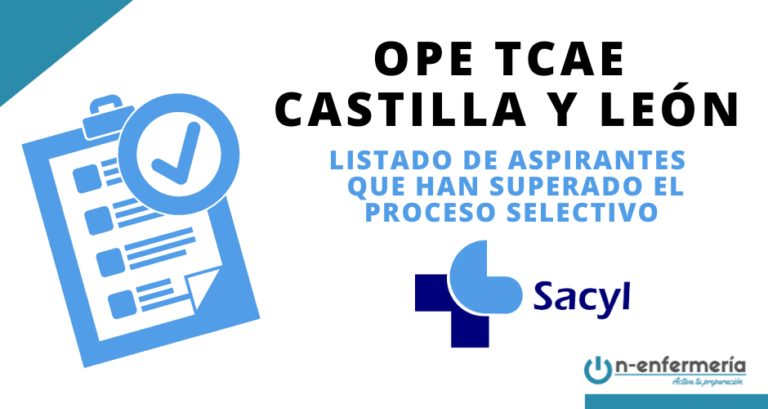 LIstado de aspirantes que han superado la OPE TCAE SACYL