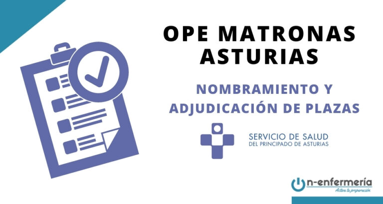 nombramiento y adjudicación plazas OPE Matronas SESPA