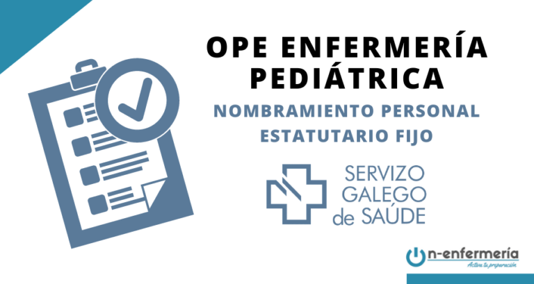 nombramiento ope enfermeria pediátrica sergas