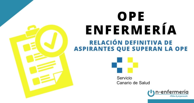 Relación de aspirantes que superan la OPE Enfermería Canarias 2016-2018