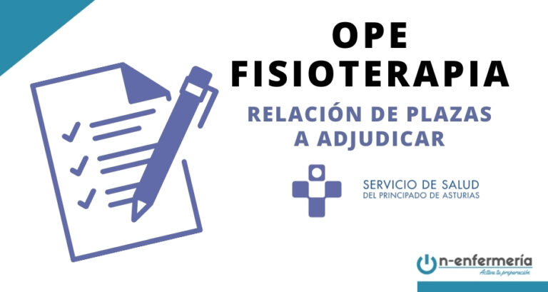 Relación de plazas a adjudicar en la OPE Fisioterapia Asturias 2017