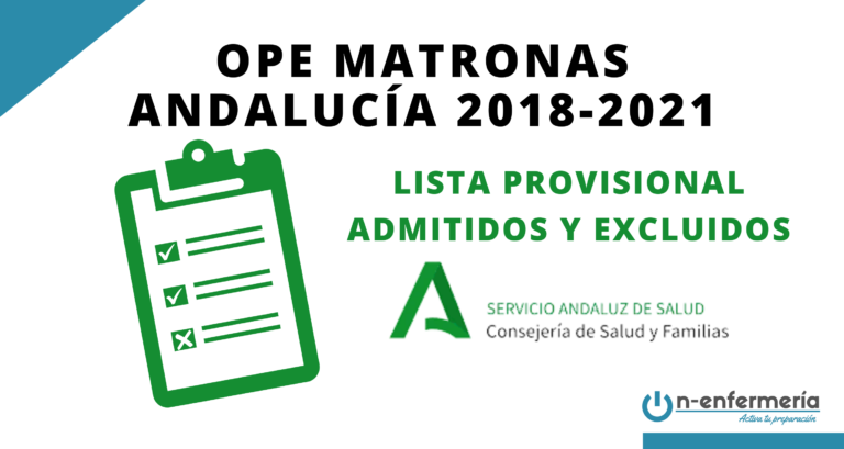 Listas provisionales de admitidos y excluidos OPE Matronas Andalucía 2018-2021