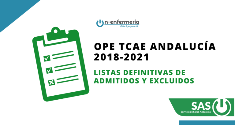 Listas definitivas admitidos y excluidos OPE TCAE Andalucía 2018-2021