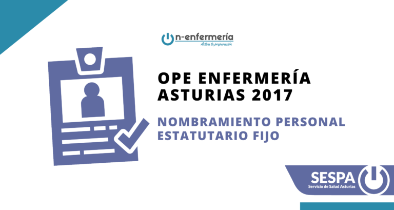 Nombramiento personal estatutario fijo OPE Enfermería Asturias 2017