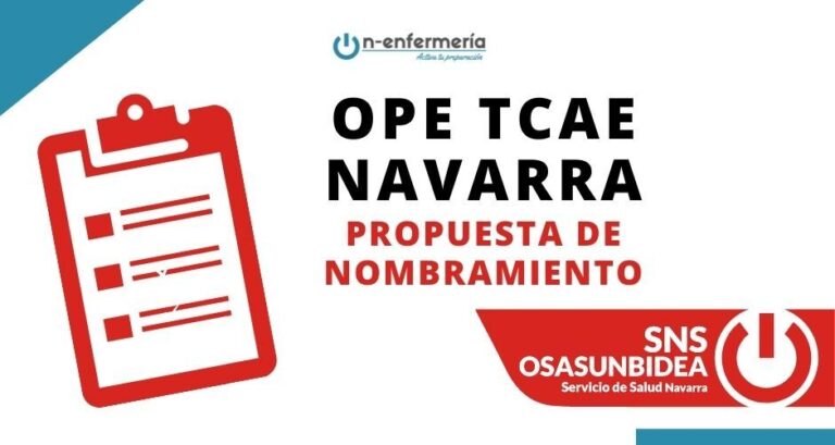 OPE TCAE Navarra. Propuesta de nombramiento