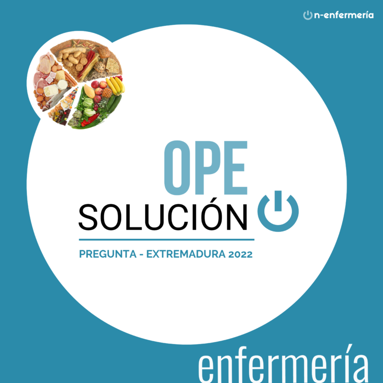 respuesta pregunta examen ope enfermeria EXTREMADURA 2022 OBSESION COMIDA